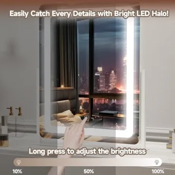 PRIMETEK LED Vanity Mirror with Touch Control Lighting