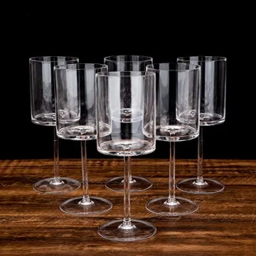 Classic Acrylic Premium Quality Plastic Tumblers |Set of Clear, 6 Each: 10-Ounce , Dishwasher Safe (Clear, 10-ounce)