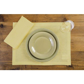 Solino Home Pure Linen Napkins Set of 4 Chambray Yellow