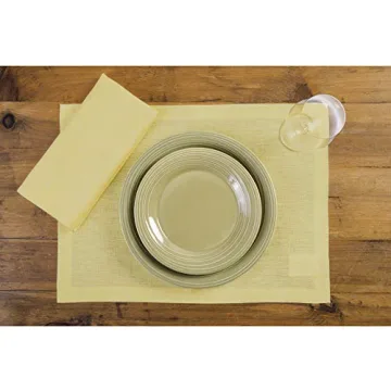 Solino Home Pure Linen Napkins Set of 4 Chambray Yellow