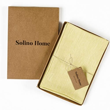 Solino Home Pure Linen Napkins Set of 4 Chambray Yellow