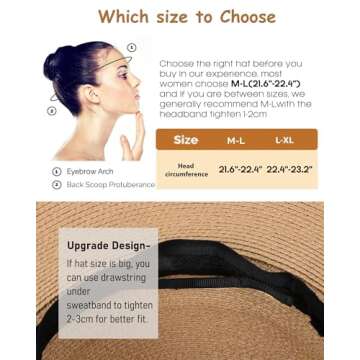 FURTALK Womens Sun Straw Hat Wide Brim UPF 80 Summer Hat Foldable Packable Floppy Beach Hats for Women