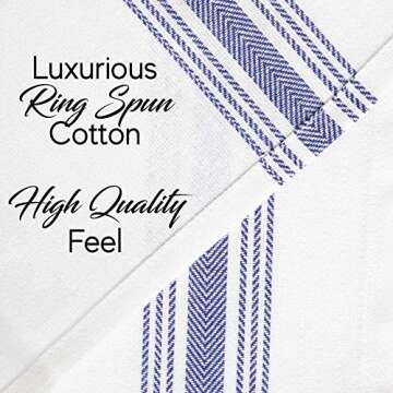 Value Basics Herringbone Dish Set Kitchen Towel, White, 14 Count