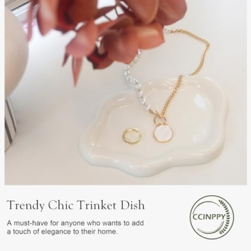 CCINPPY Cloud Ceramic Jewelry Tray - Fun & Cute Design