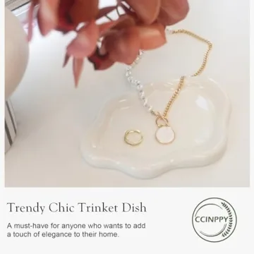 CCINPPY Cloud Ceramic Jewelry Tray - Fun & Cute Design