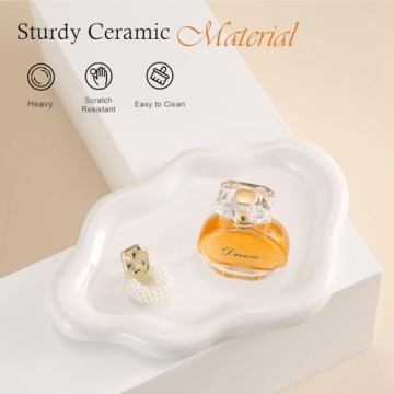 CCINPPY Cloud Ceramic Jewelry Tray - Fun & Cute Design