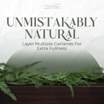 Faux Cedar Garland for Christmas Decor - 72" Long