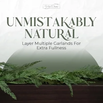 Faux Cedar Garland for Christmas Decor - 72" Long