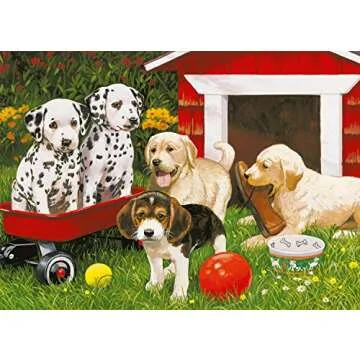 Ravensburger Puppy Party | 60-Piece Jigsaw Puzzle for Kids | Unique, Pieces | Enhances Concentration...