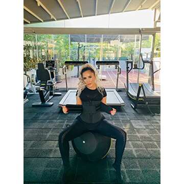 Wonder-Beauty Waist Trainer for Women Plus Size Two Belts Neoprene Workout Corset Waist Cincher Trimmer with Zipper