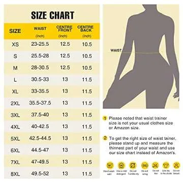 Wonder-Beauty Waist Trainer for Women Plus Size Two Belts Neoprene Workout Corset Waist Cincher Trimmer with Zipper