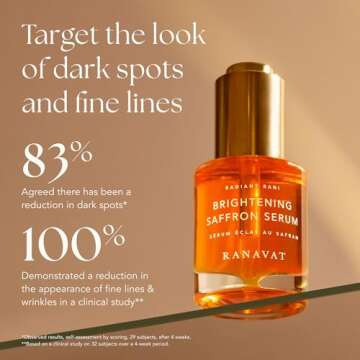 RANAVAT Brightening Saffron Face Serum - Discoloration Correcting Serum & Vitamin C Serum Alternativ...