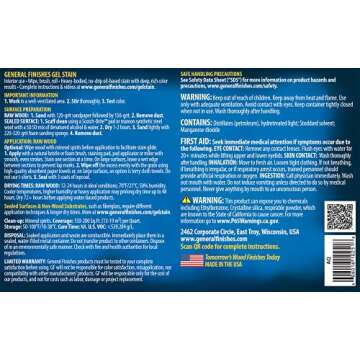 General Finishes Oil Base Gel Stain, 1 Quart, Antique Walnut