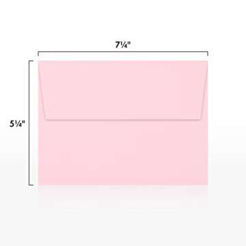 LUXPaper A7 Invitation Envelopes | Peel & Press | 5 1/4" x 7 1/4" | Candy Pink | 80lb. Text | 50 Qty
