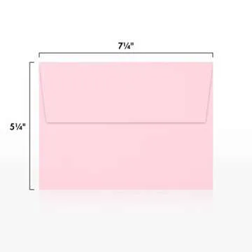 LUXPaper A7 Invitation Envelopes | Peel & Press | 5 1/4" x 7 1/4" | Candy Pink | 80lb. Text | 50 Qty
