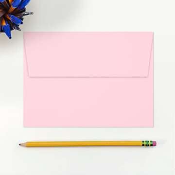 LUXPaper A7 Invitation Envelopes | Peel & Press | 5 1/4" x 7 1/4" | Candy Pink | 80lb. Text | 50 Qty