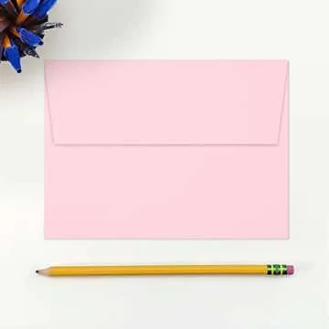 LUXPaper A7 Invitation Envelopes | Peel & Press | 5 1/4" x 7 1/4" | Candy Pink | 80lb. Text | 50 Qty