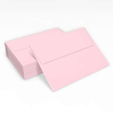 LUXPaper A7 Invitation Envelopes | Peel & Press | 5 1/4" x 7 1/4" | Candy Pink | 80lb. Text | 50 Qty
