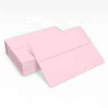 LUXPaper A7 Invitation Envelopes | Peel & Press | 5 1/4" x 7 1/4" | Candy Pink | 80lb. Text | 50 Qty