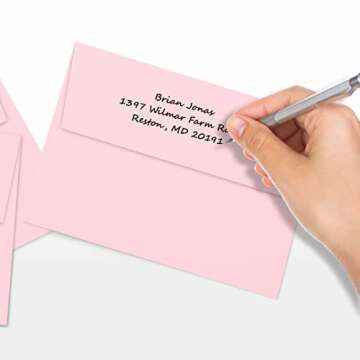 LUXPaper A7 Invitation Envelopes | Peel & Press | 5 1/4" x 7 1/4" | Candy Pink | 80lb. Text | 50 Qty