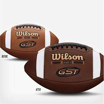 Wilson Football Prep Kit - Wax Bar and Brush for Grip