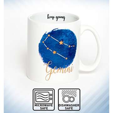 Gemini Mug - Jumbo 22Oz Zodiac Mug Astrology Decor Constellation Mug For All Horoscopes Signs. Coffe...