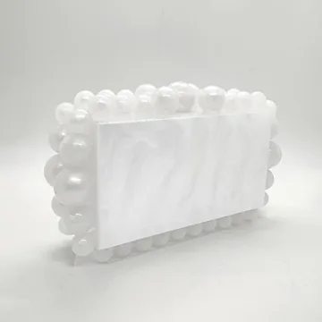 CUXVA Acrylic Clutch Women Marbling Handbag Wedding Party