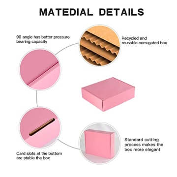 ICokin 11x9x3 Inch Pink Shipping Boxes Pack of 26