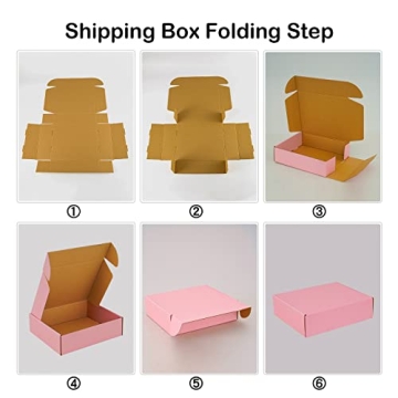 ICokin 11x9x3 Inch Pink Shipping Boxes Pack of 26