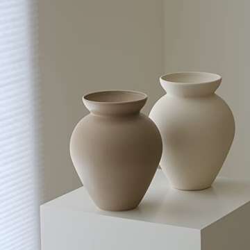 Retro Flower Vase, Crock Milk Can Shape, Flower Arrangement, Nordic Ornament Living Room Decoration, Coconut Café