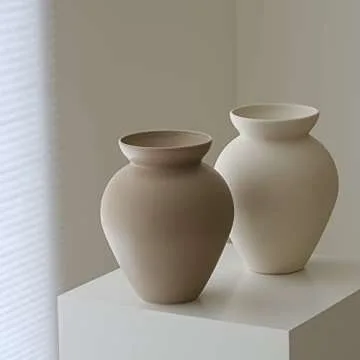 Retro Flower Vase, Crock Milk Can Shape, Flower Arrangement, Nordic Ornament Living Room Decoration, Coconut Café