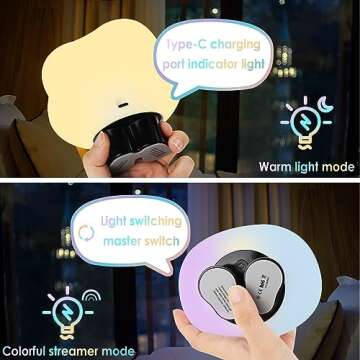 Gfujuyouge Cloud Silicone Lamp with Dual Lighting Modes
