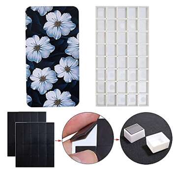 FCLUB Watercolor Palette, Empty Paint Pallet Metal Paint Tin with 40Pcs Half Pans and Magnetic Strip...