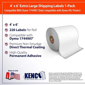 Premium Dymo 4XL Shipping Labels - 220 Pack for Efficient Shipping