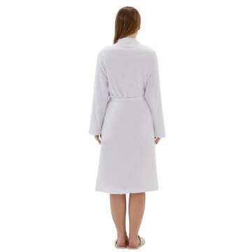 Dowesrobe Women Bathrobe Summer cotton Kimono Long Knit Lightweight Soft Knit Sleepwear V-neck Casua...