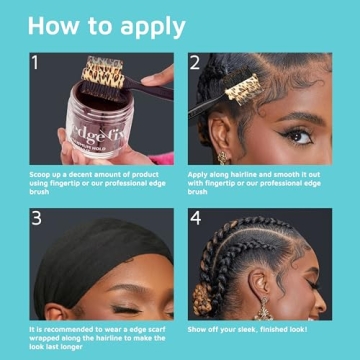 KISS COLORS & CARE Maximum Hold Edge Fixer, Non-Greasy Gel Formula Infused With Biotin B7, 24 Hour Hold, ‘Watermelon’ Scented, 3.38 Fl. Oz. (100 ml)