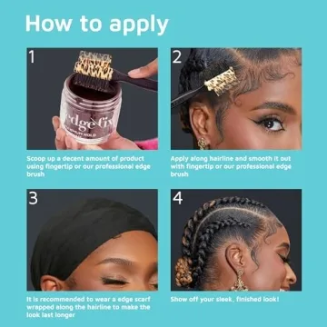 KISS COLORS & CARE Maximum Hold Edge Fixer, Non-Greasy Gel Formula Infused With Biotin B7, 24 Hour Hold, ‘Watermelon’ Scented, 3.38 Fl. Oz. (100 ml)