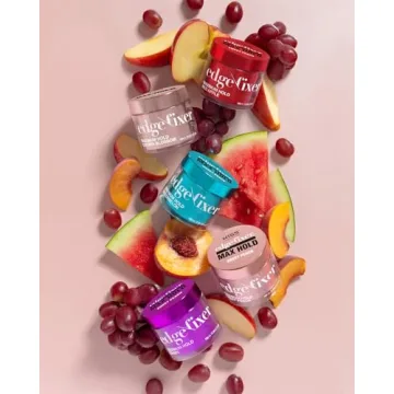 KISS COLORS & CARE Maximum Hold Edge Fixer, Non-Greasy Gel Formula Infused With Biotin B7, 24 Hour Hold, ‘Watermelon’ Scented, 3.38 Fl. Oz. (100 ml)