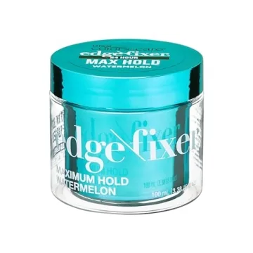 KISS COLORS & CARE Maximum Hold Edge Fixer, Non-Greasy Gel Formula Infused With Biotin B7, 24 Hour Hold, ‘Watermelon’ Scented, 3.38 Fl. Oz. (100 ml)