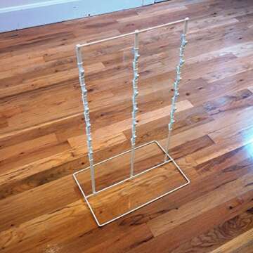 Triple Round Strip 6" Apart 39 Chip Potato Chip Display Rack in White