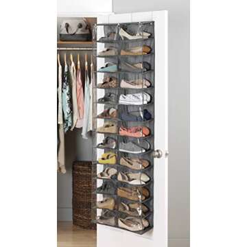 Whitmor Over The Door Shoe Shelves with 26 Sections