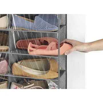 Whitmor Over The Door Shoe Shelves with 26 Sections