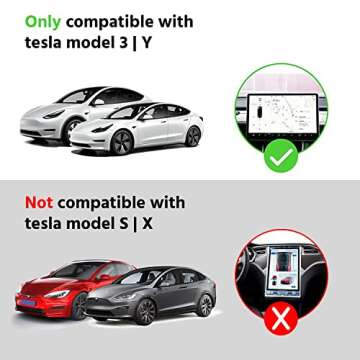 TopLight Premium Tempred Glass Screen Protector Compatible Tesla Model 3 Tesla Model Y 9H Anti Glare Scratch Finger print Navigation Protection-Glass HD Version