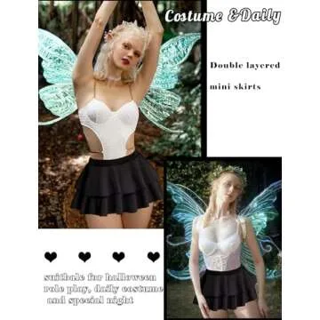 Avidlove Women Sexy Mini Ruffle Pleated Skirt