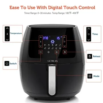 Ultrean 5.8 Quart Air Fryer with 10 Cooking Presets