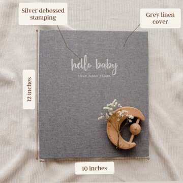 Peachly Baby Memory Book For Girls | First Year Baby Book Keepsake for Milestones | First Five Years...
