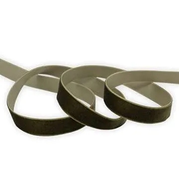 XMLMSH Olive Green Velvet Ribbon 5/8 Inch Moss Single Face Nylon for Gift Wrapping, Hair Bows, Choker, Wedding Decorations, Cafts, Bouquet - 25 Yards