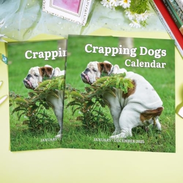 Hilarious 2025 Pooping Dogs Calendar - Perfect Gag Gift