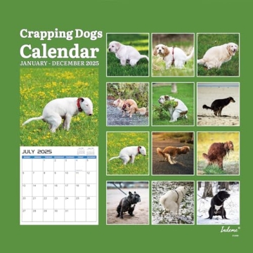 Hilarious 2025 Pooping Dogs Calendar - Perfect Gag Gift