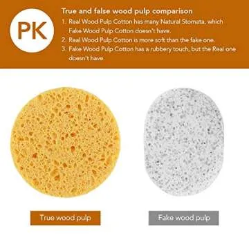 52-Count Facial Sponges Compressed Facial Cleaning Sponges, Face Cleansing Sponge SPA Massage Sponges Cleaning Exfoliating Sponge for Face